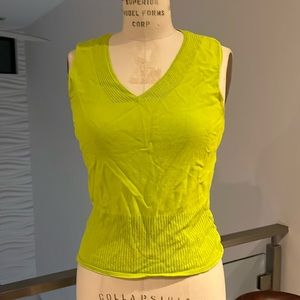 lime green sleeveless top - great to add color to your look